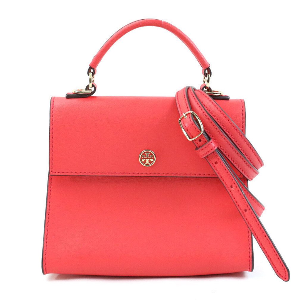 Auth Tory Burch Handbag Shoulder Bag Pink Leather/Goldtone - H30851a